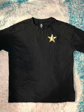 Converse Men’s Black Tee with Gold Star Patch